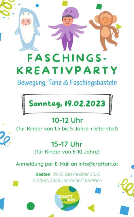 Faschings-Kreativparty 23_Flyer